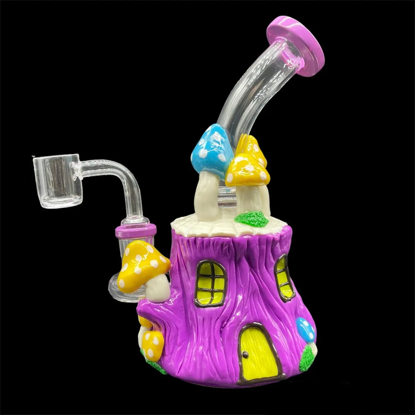 purple mushrooms house dab rig bong