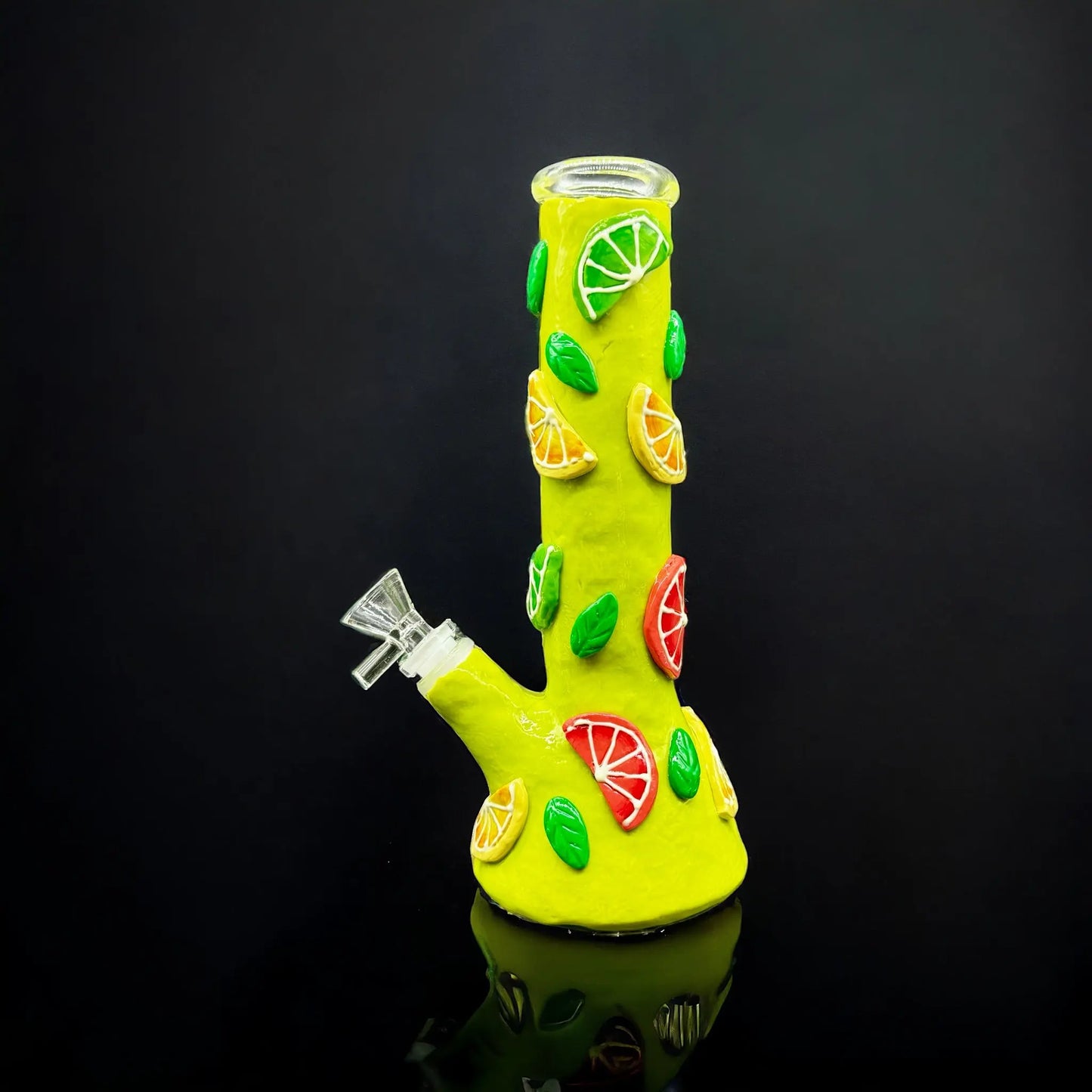 3D Lemon & Lime Glow in the Dark Beaker yellow color 