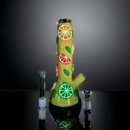 3D Lemon & Lime Glow in the Dark Beaker 10"