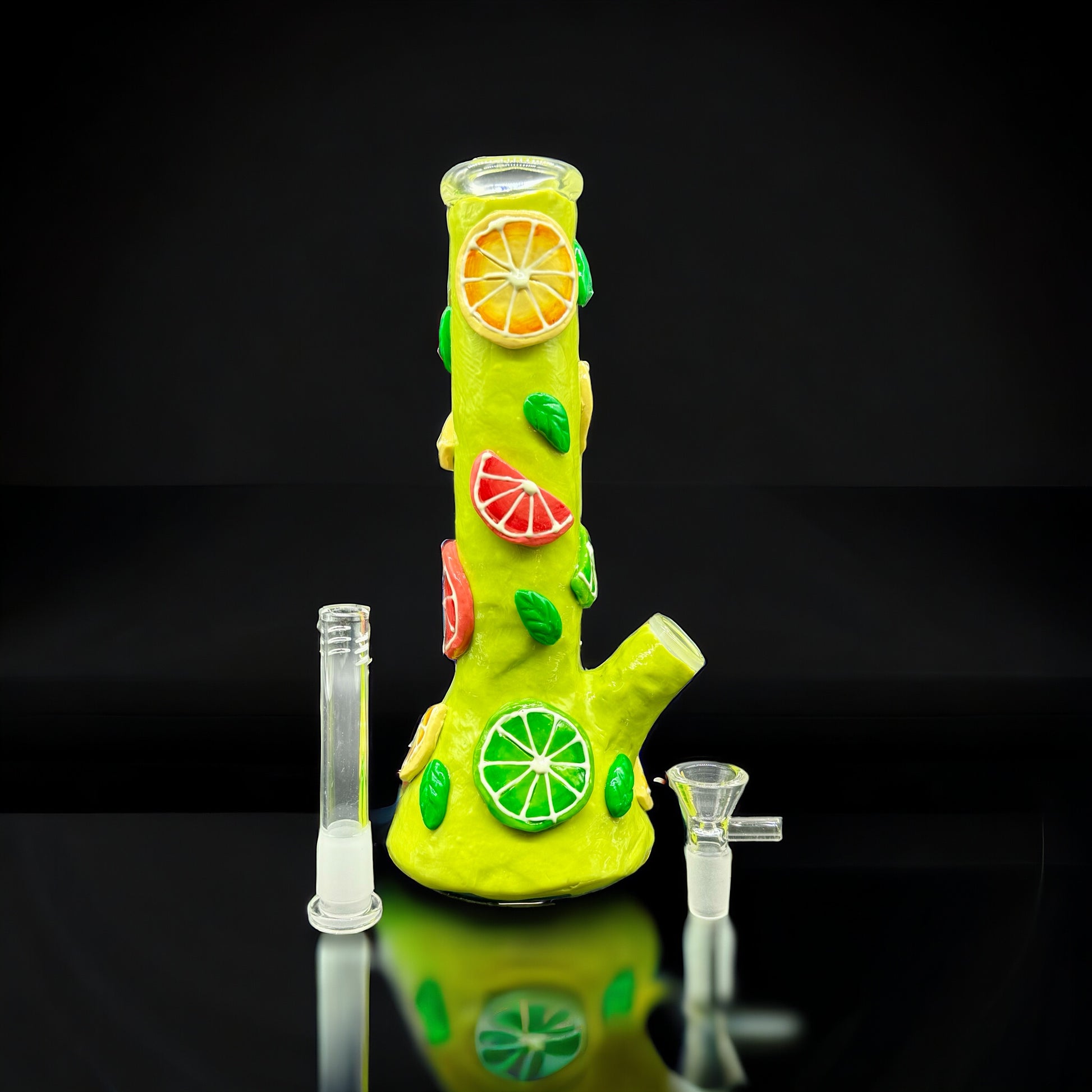 3D Lemon & Lime Glow in the Dark Beaker yellow 