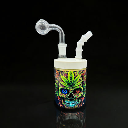 Can Oil Burner Bubbler with Skull