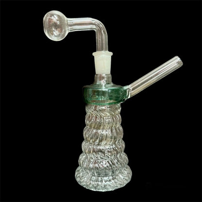 teal color oil burner glass pipes 