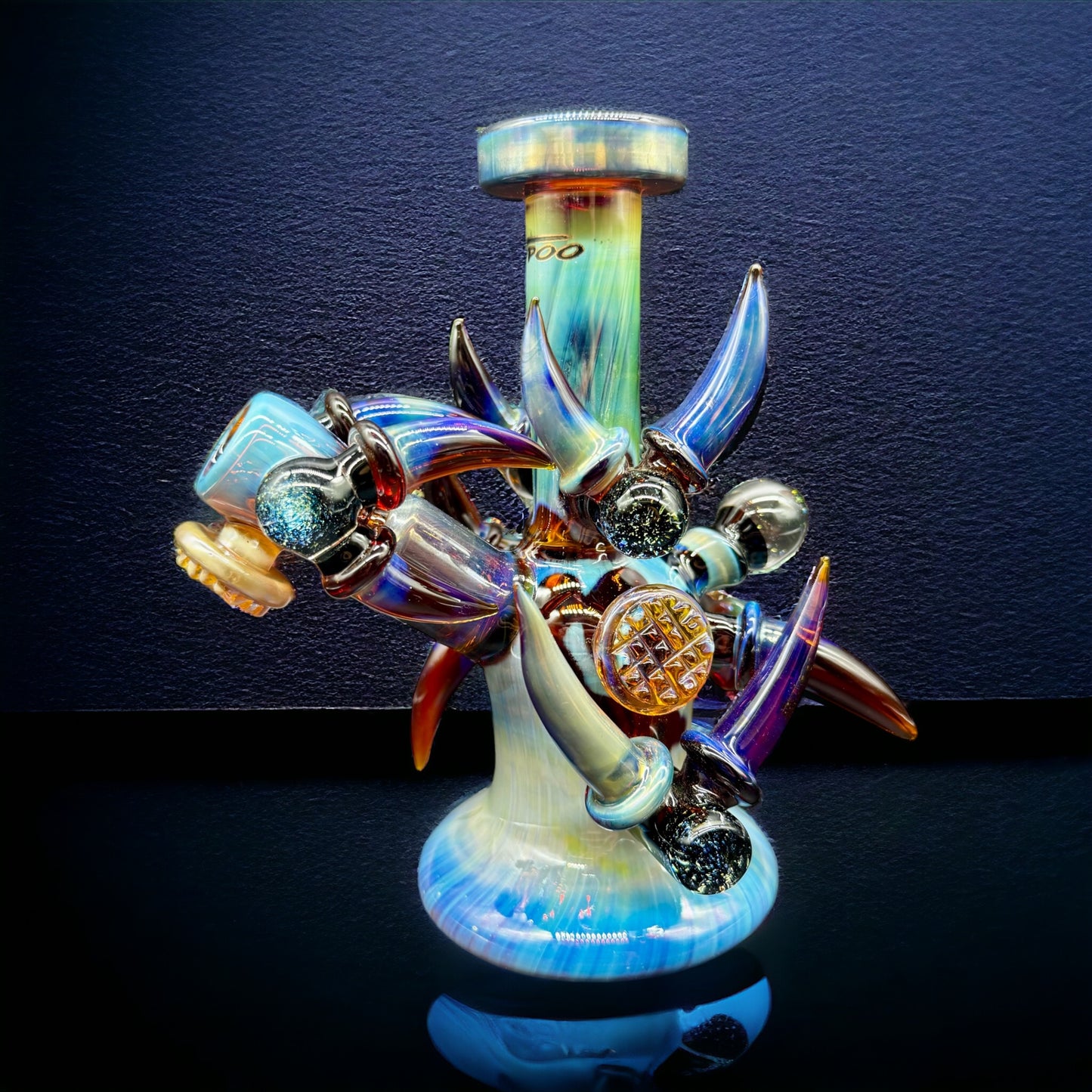 Collectible Glass Art Bong 6"