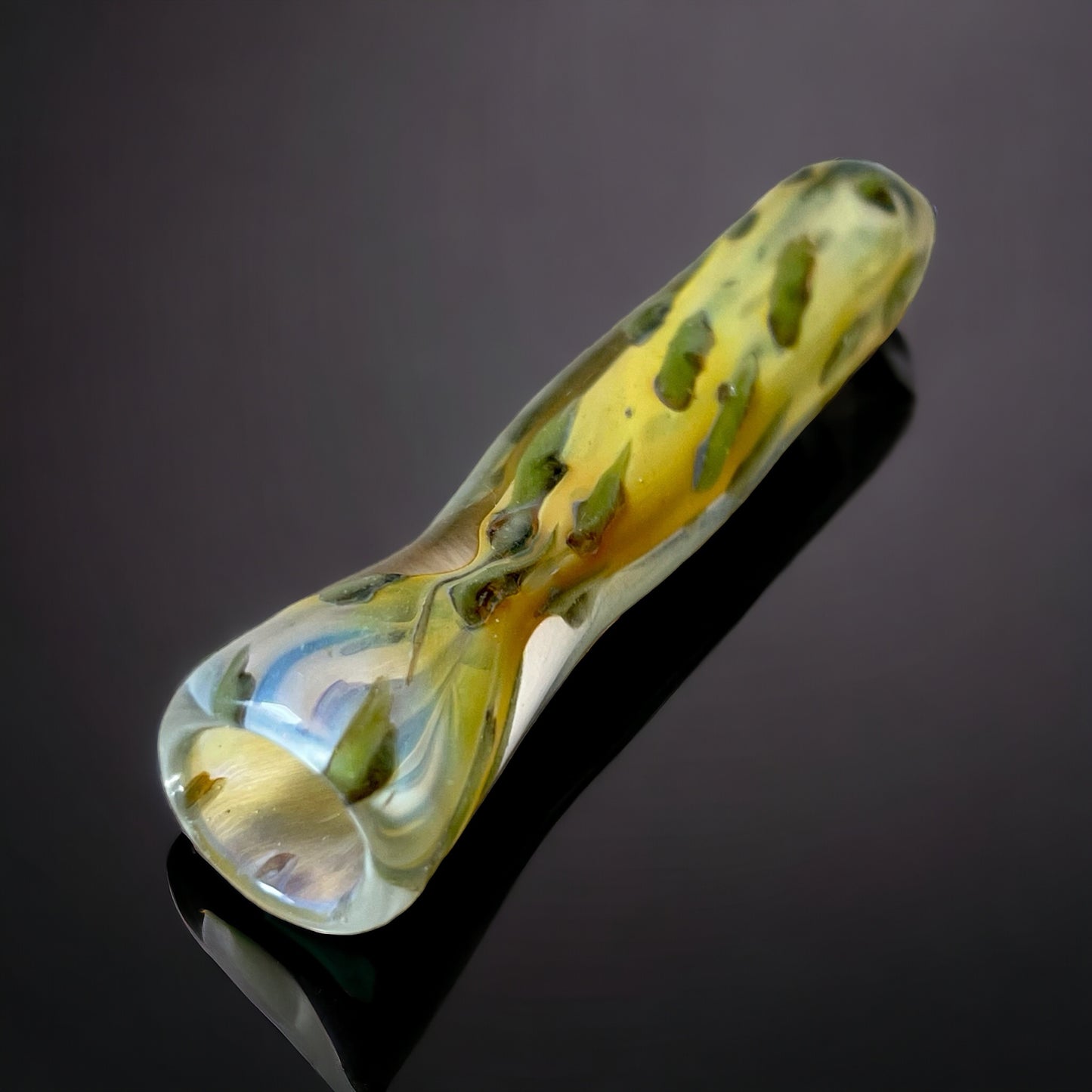 Color Design Chillum Glass Pipe green color 