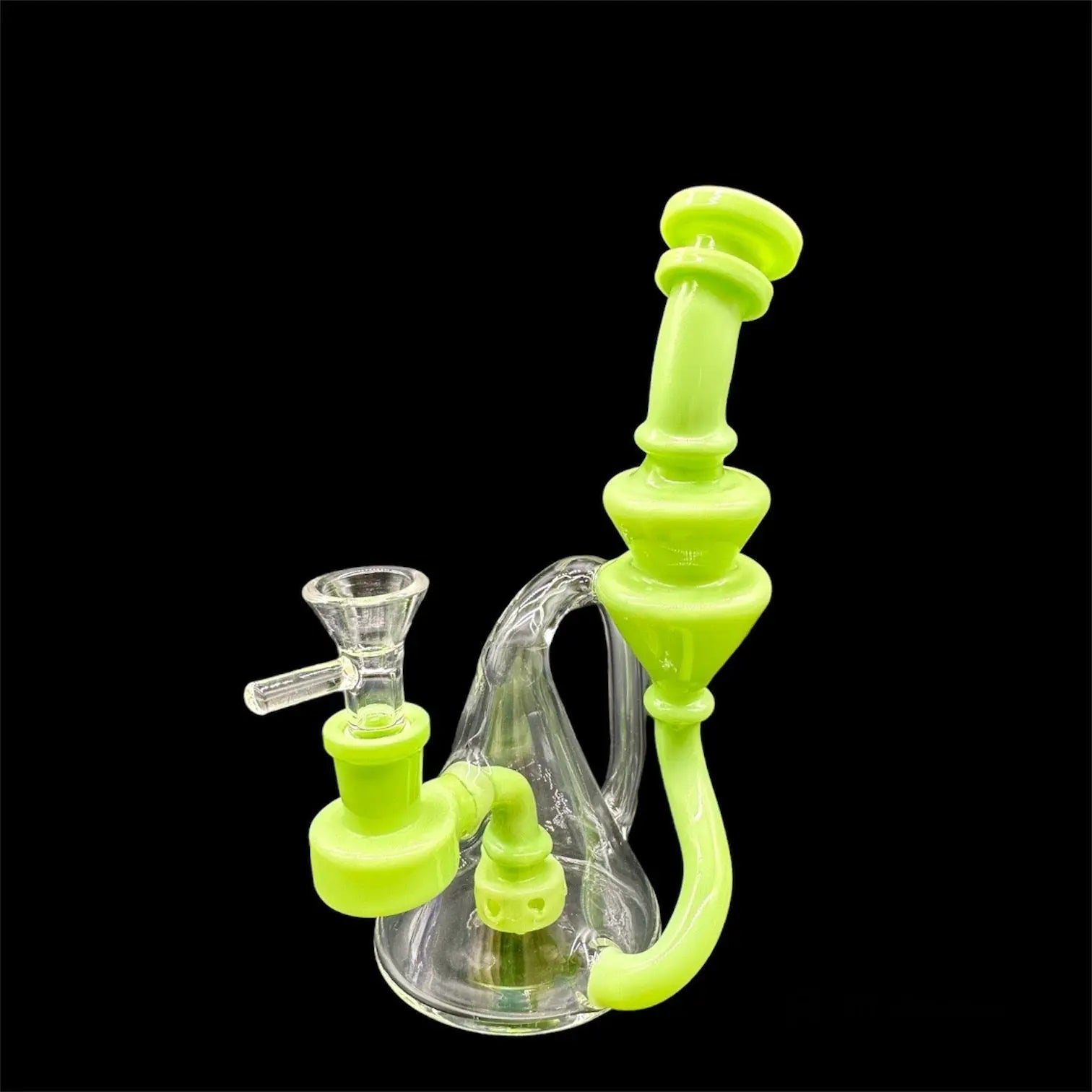 Colored Recycler Water Pipe 8» green color 