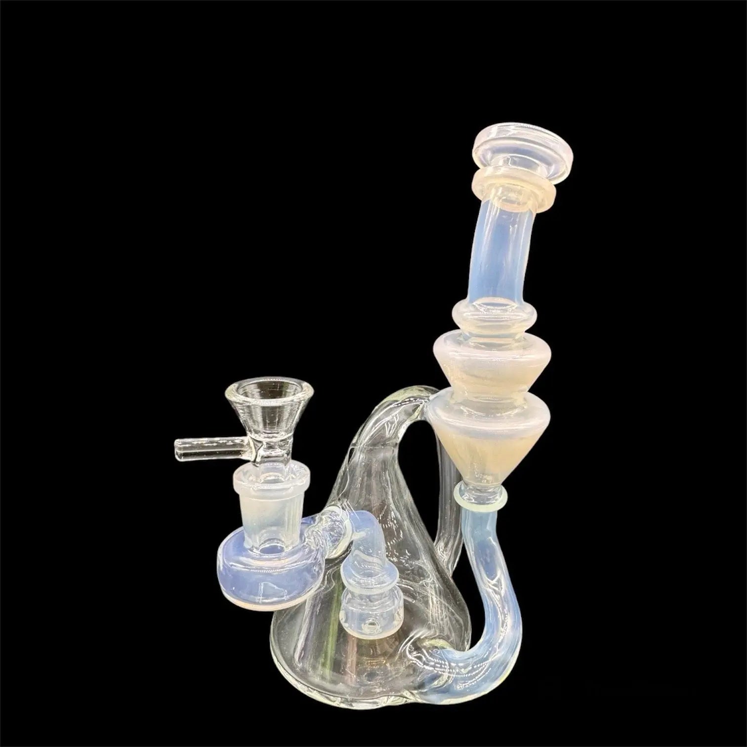 Colored Recycler Water Pipe 8» white color 