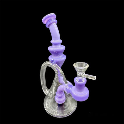 Colored Recycler Water Pipe 8"