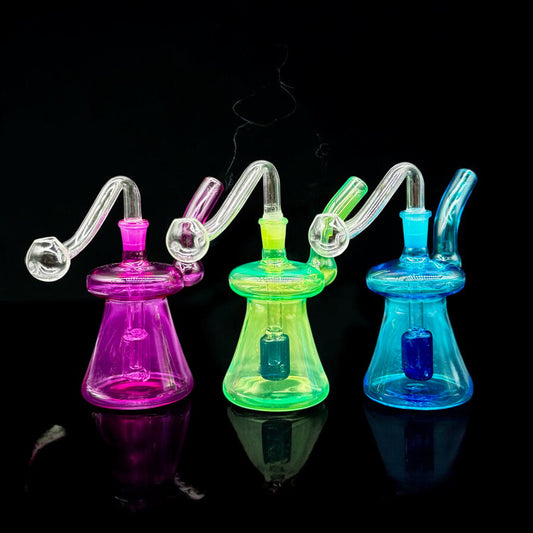 Colored Modern Design Glass Oil Burner Bubbler random color 