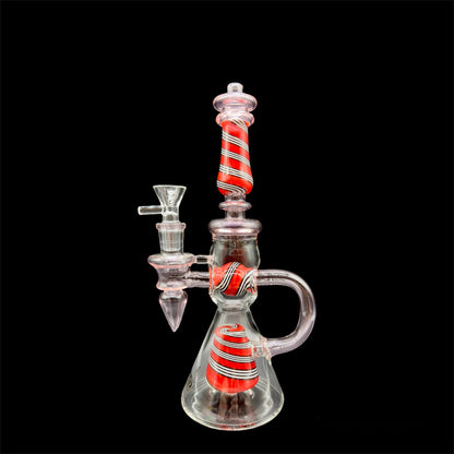 Colored Recycler pink bong