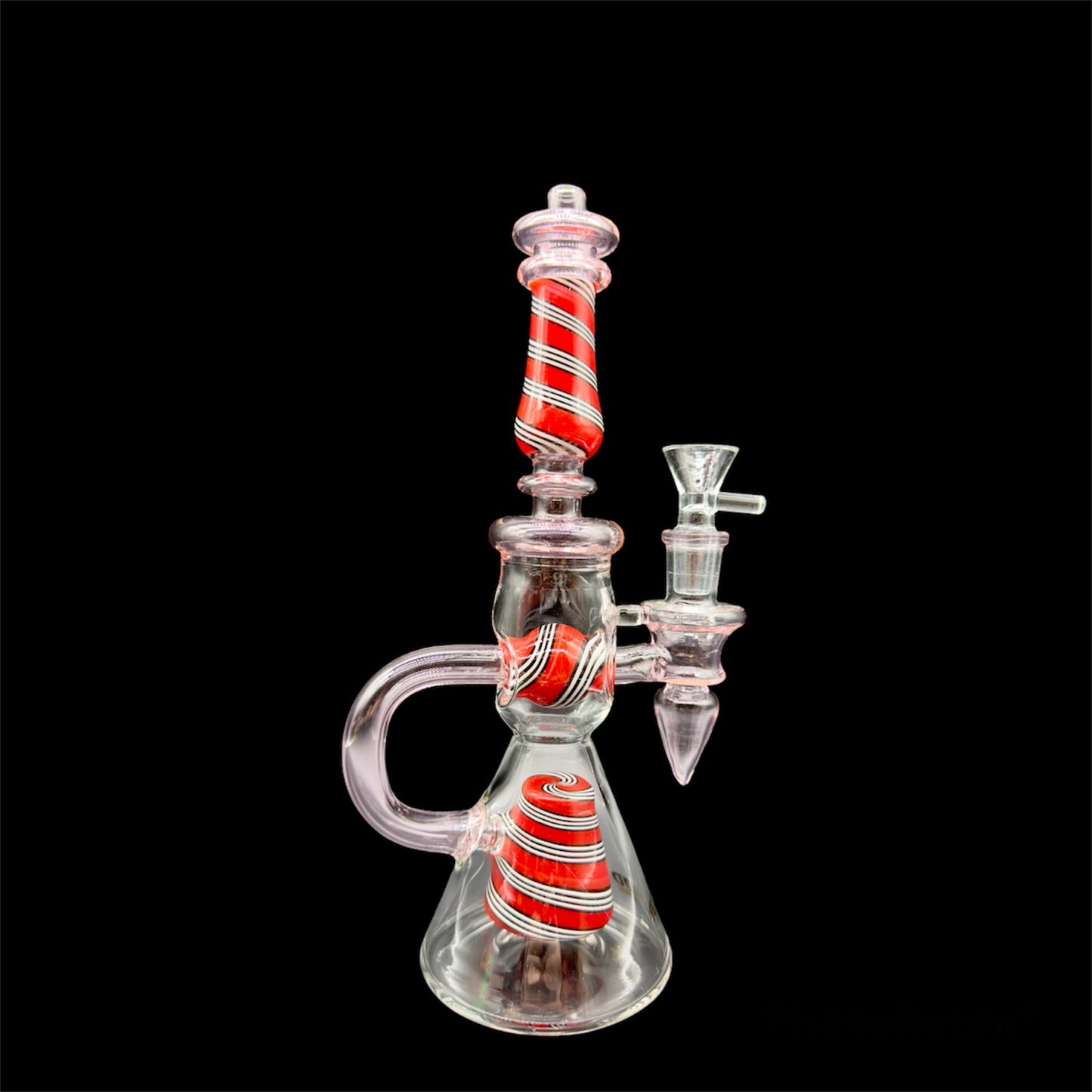 Colored Recycler pink bong