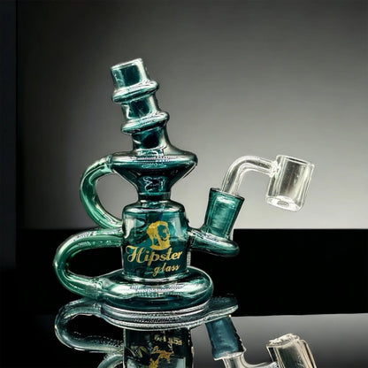 Colorful Mini Recycler Rig teal color 