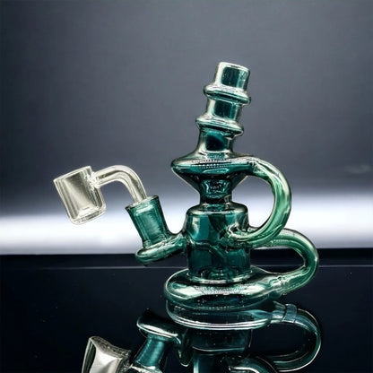 Colorful Mini Recycler Rig teal 