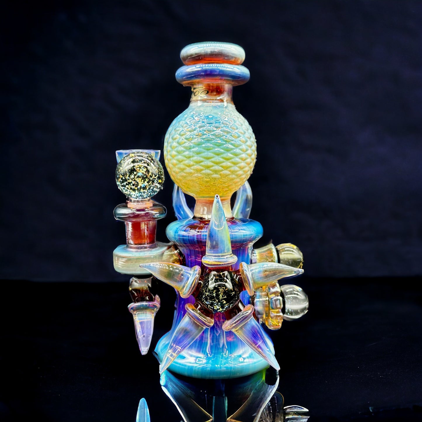 Compact Glass Art Bongs 8"