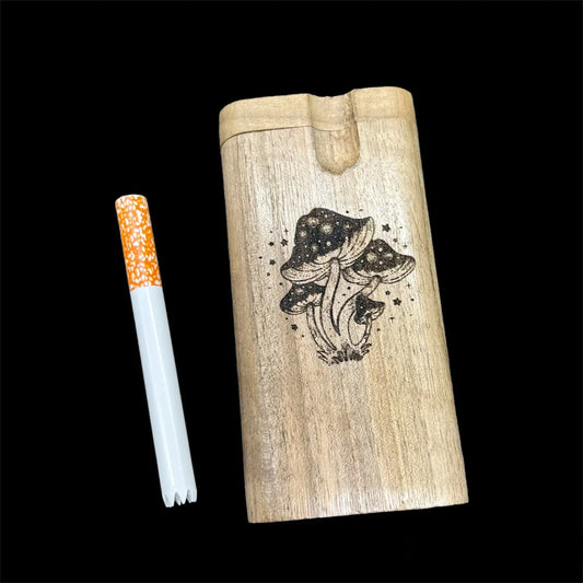 Custom Design Wood Dugout One Hitter Box Mushrooms