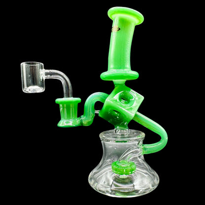 Cute Mini Cubic Rig Circle Perc green color 