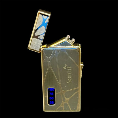 Dual Function Torch & Dual Arc Lighter 61762 gold & line 