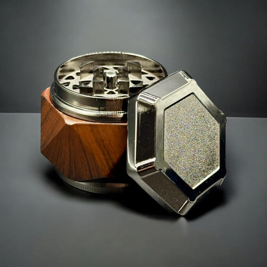 Erliao Wood Grain Zinc Alloy Herb Grinder