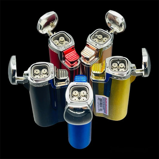 Four Flames Pocket Size Torch Lighter random color