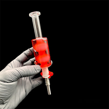 Freezable Glycerine Glass Nectar Collector Kit red color 