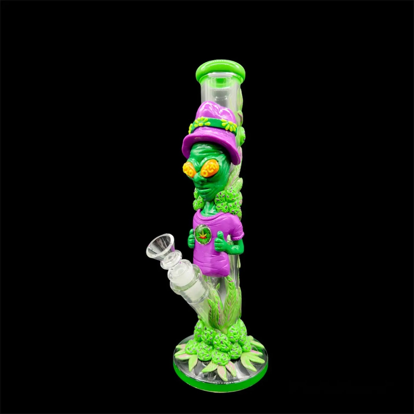 Funny Alien Straight Bong 12"