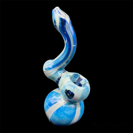 blue glass bubbler