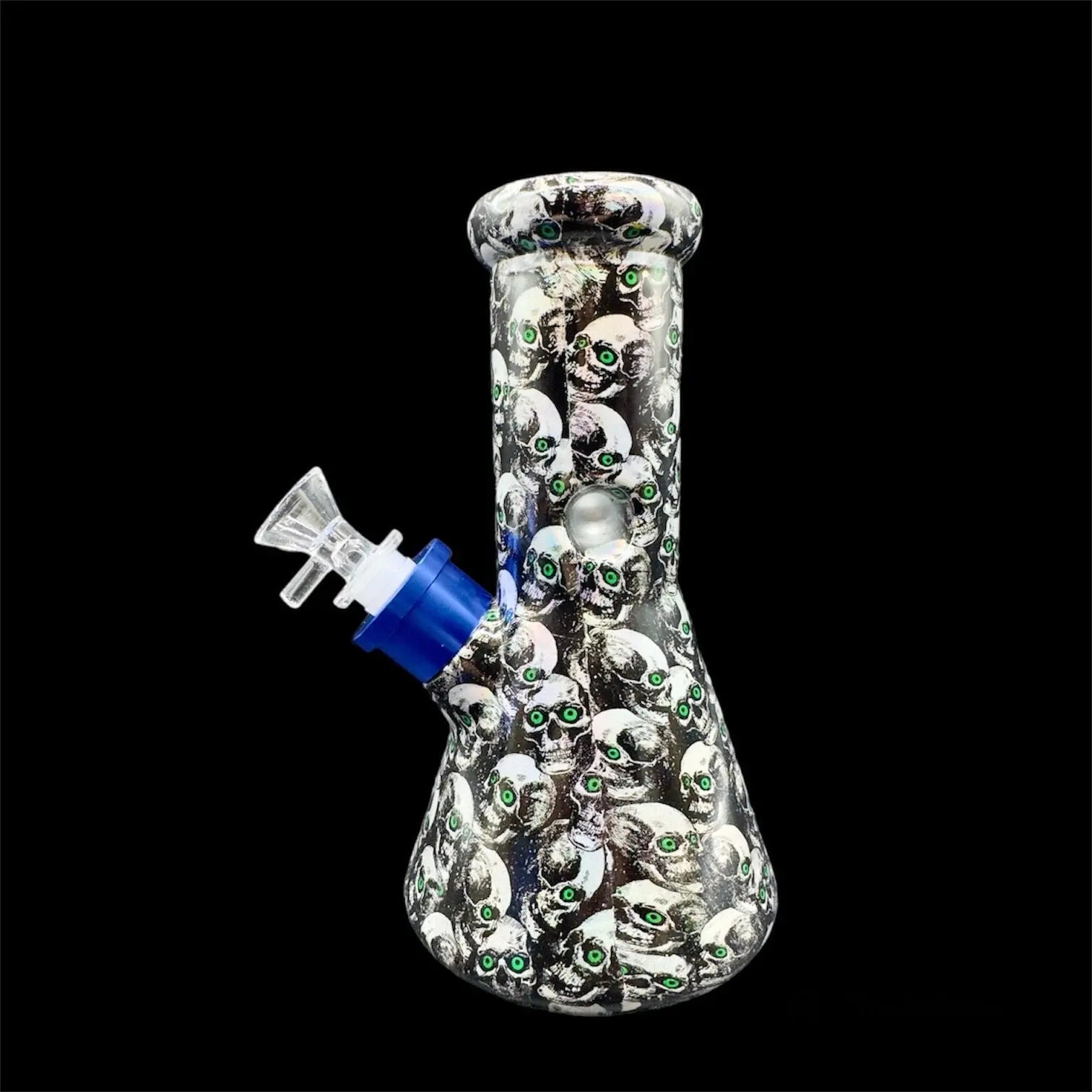 Graphic Beaker Bong 8» skull design 