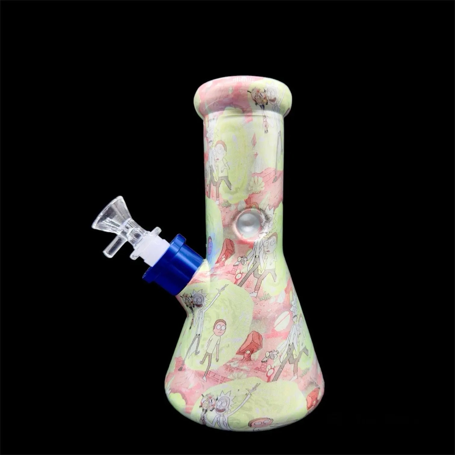 Graphic Beaker Bong 8’’ rick Morty 