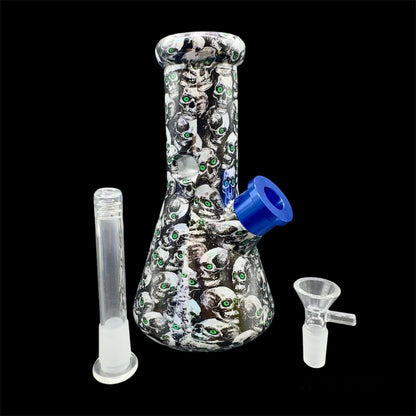 Graphic Beaker Bong 8"