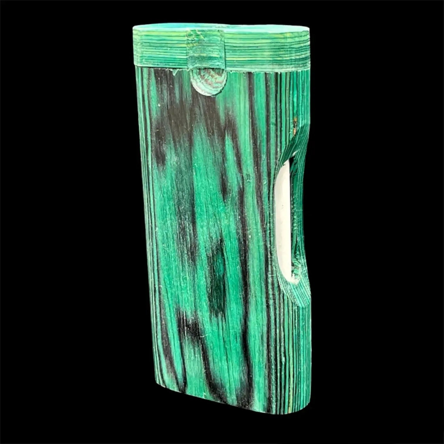 Green Wooden Dugout & One Hitter Pipes uniquesmokeshop.com