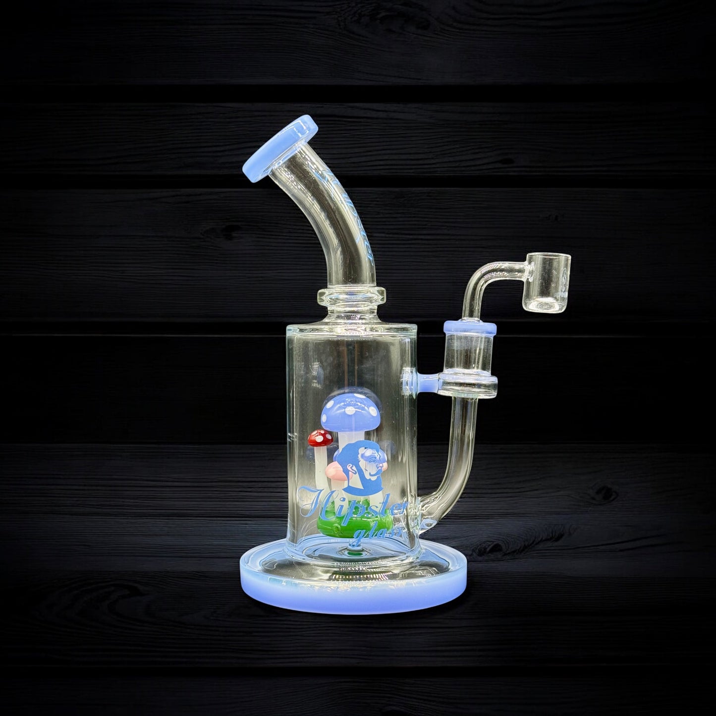 Hipster Garden Mushroom Water Pipe blue banger 