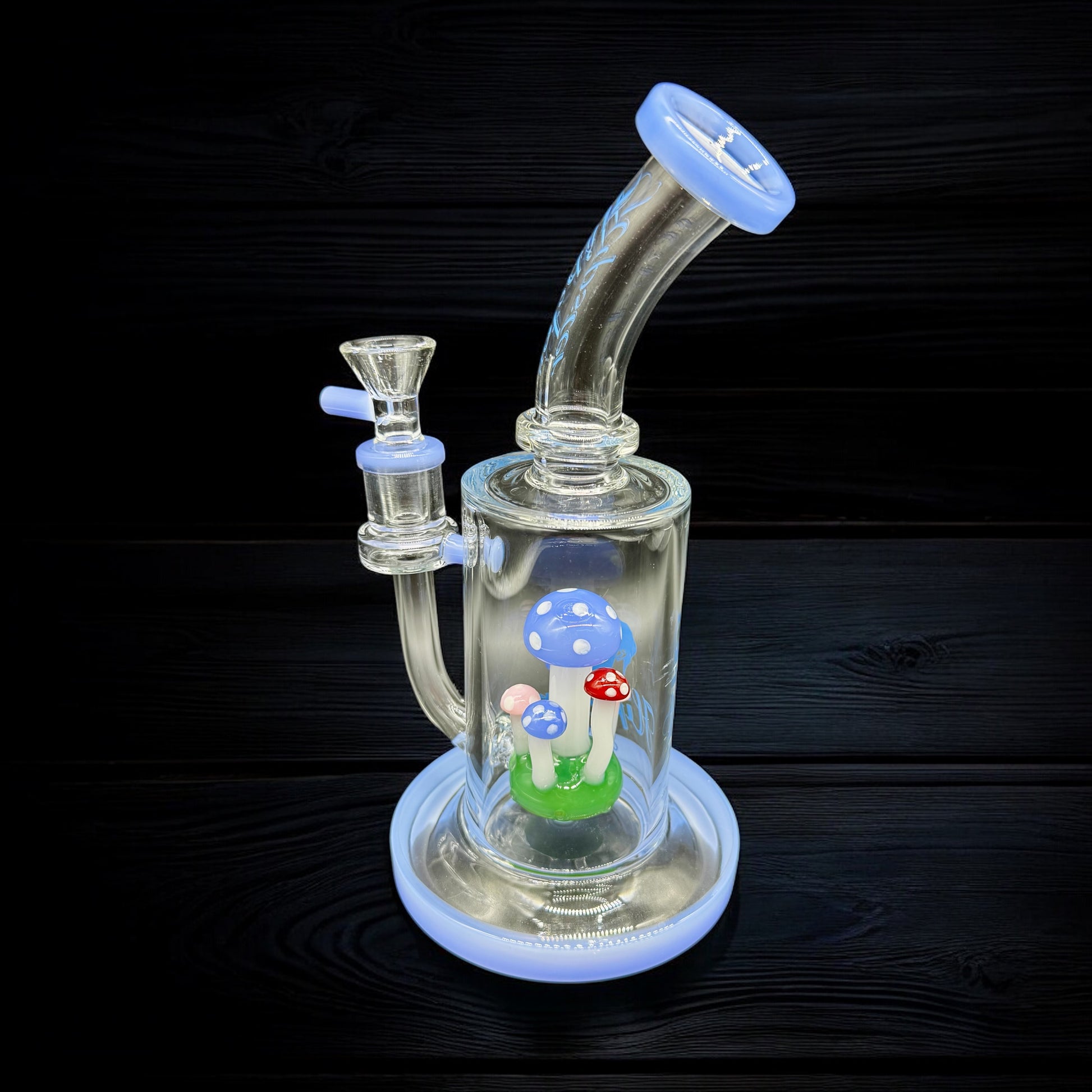 Hipster Garden Mushroom Water Pipe blue 