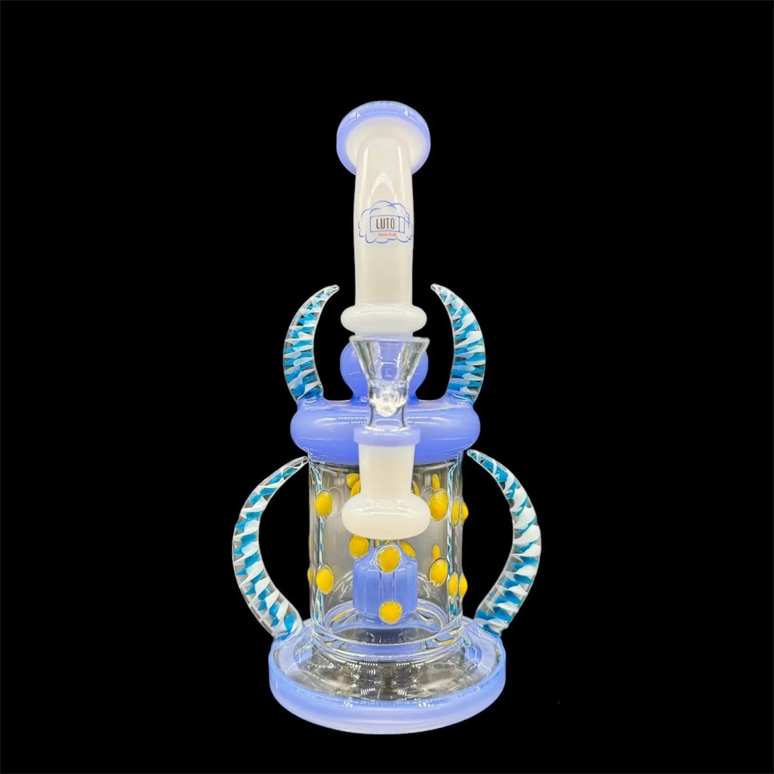 LUTO Blue Horns Water Pipe 9"