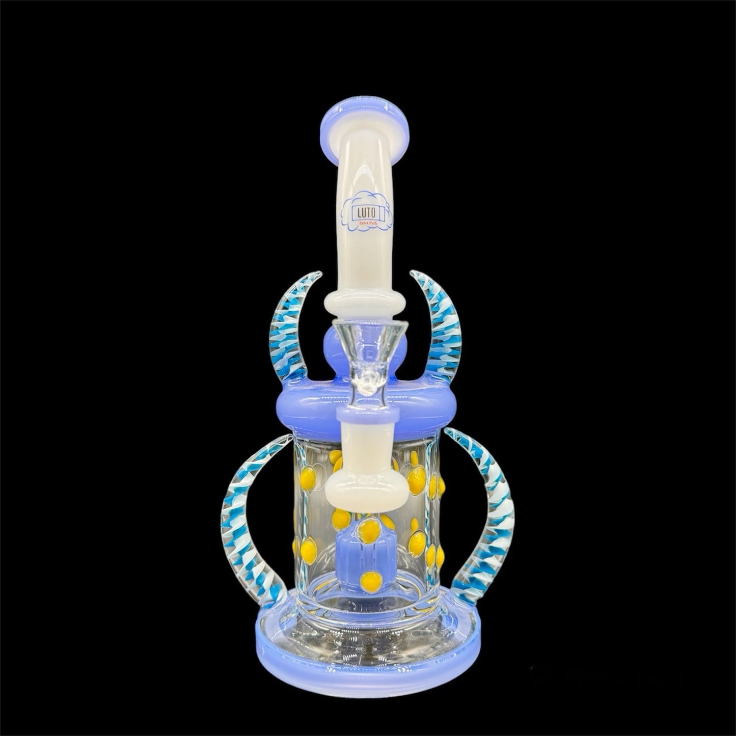 LUTO Blue Horns Water Pipe 9"