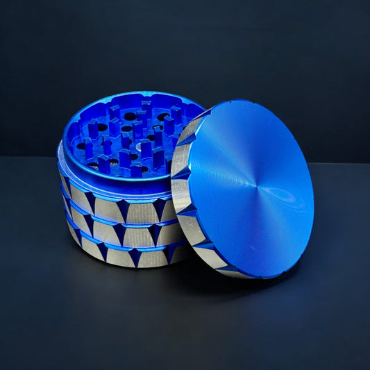 Ladder Design Aluminum Alloy Herb Grinder blue color 