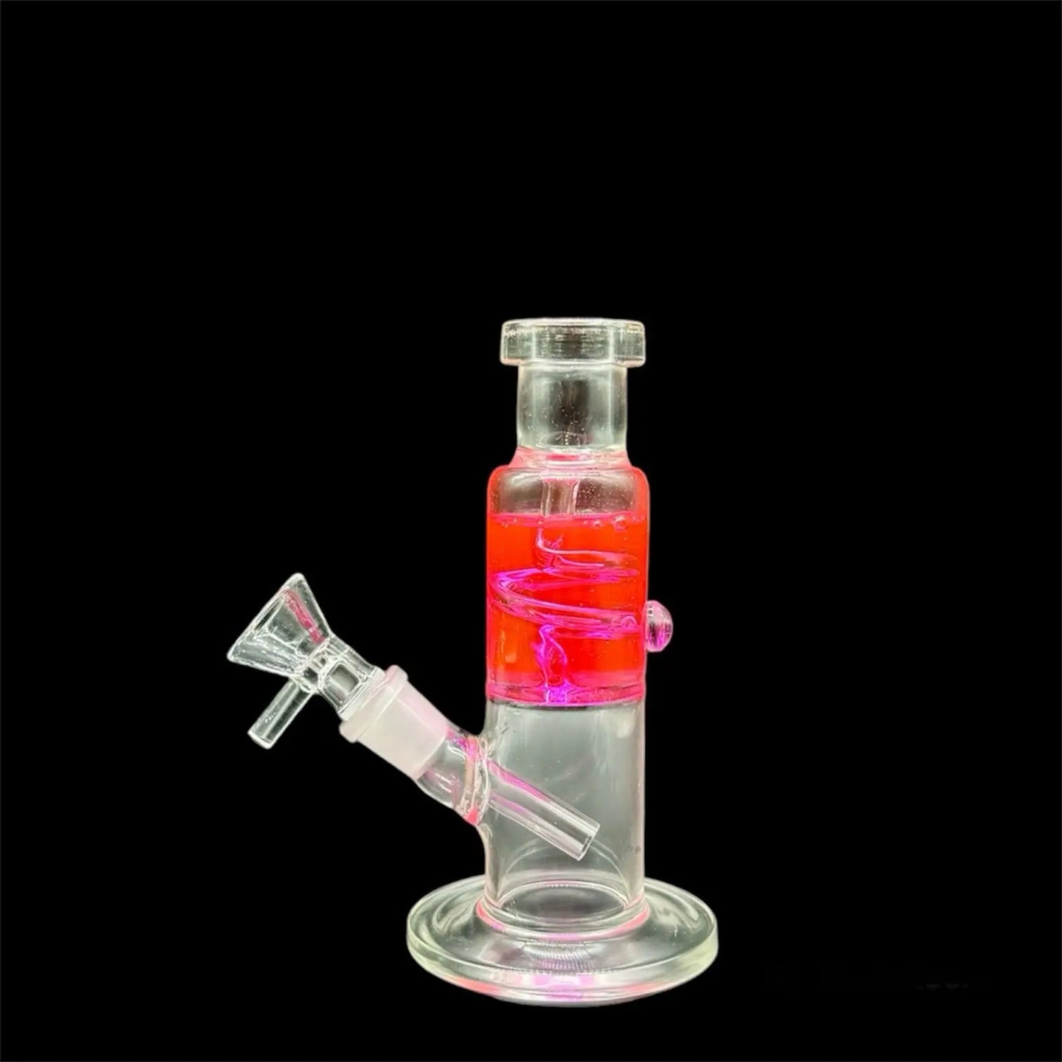 Mini Glycerin Spiral Bong pink color 