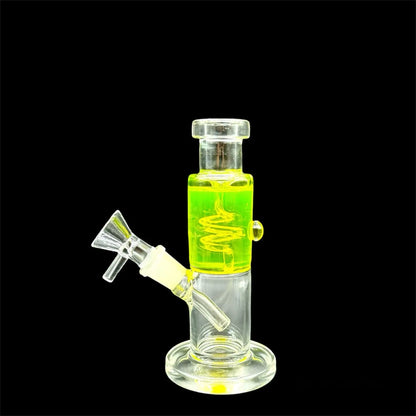 Mini Glycerin Spiral Bong lime color 