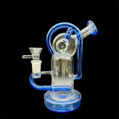 blue mini recycler bong 