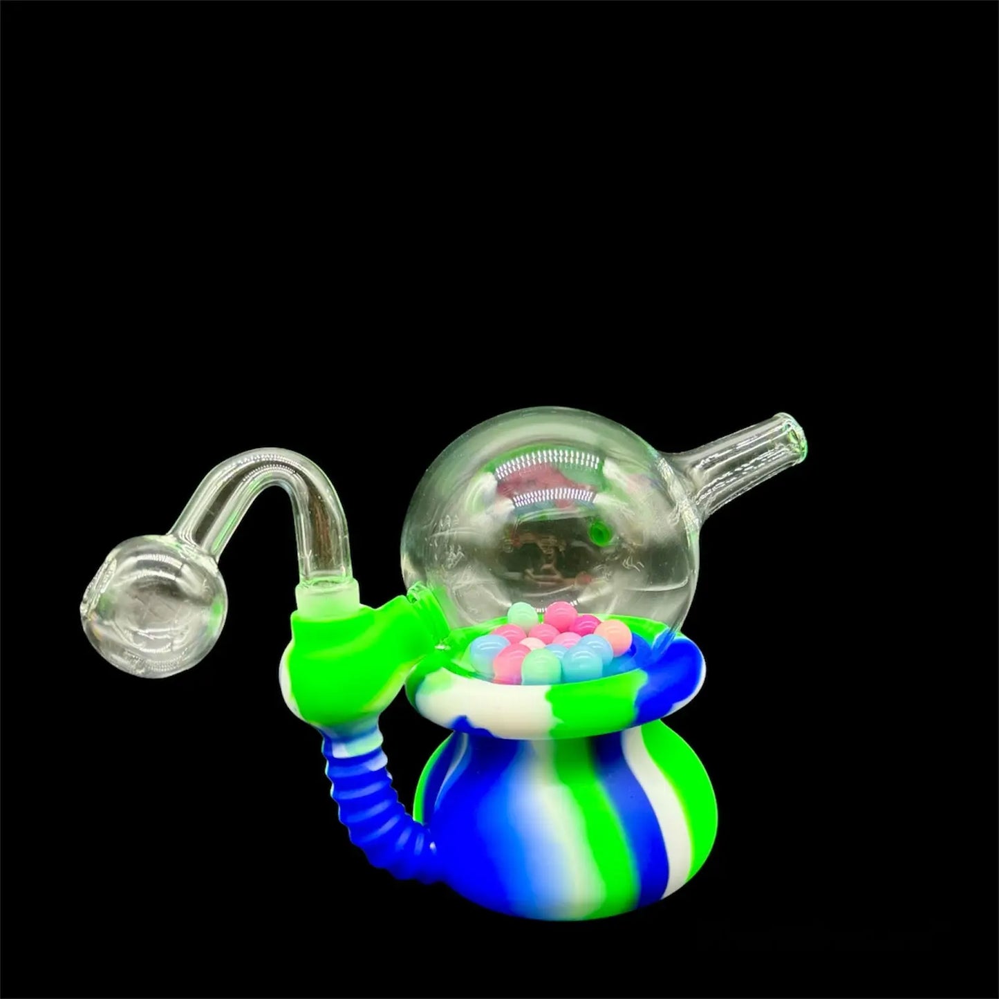 Mini Silicone Oil Burner Bubblers 5’’blue white color