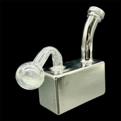 Mini Square Oil bubbler platinum color 