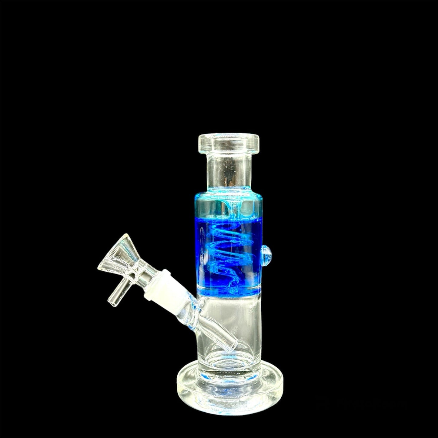 Mini Glycerin Spiral Bong 5» blue color 