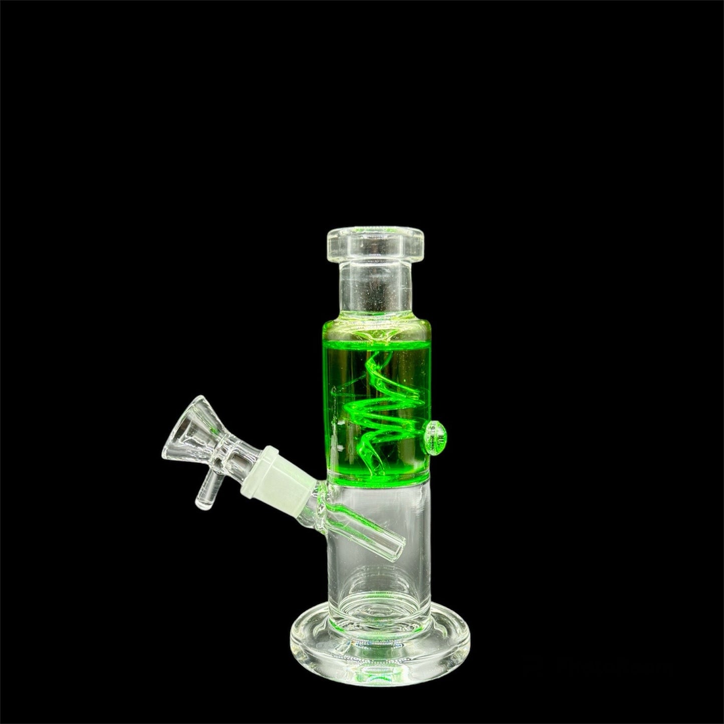 Mini Glycerin Spiral Bong green color 