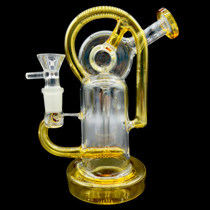 Mini Recycler Glass Bong brown 