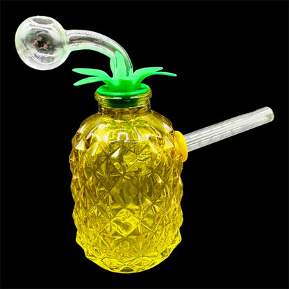 Pineapple Glass Oil Burner Bubbler yellow