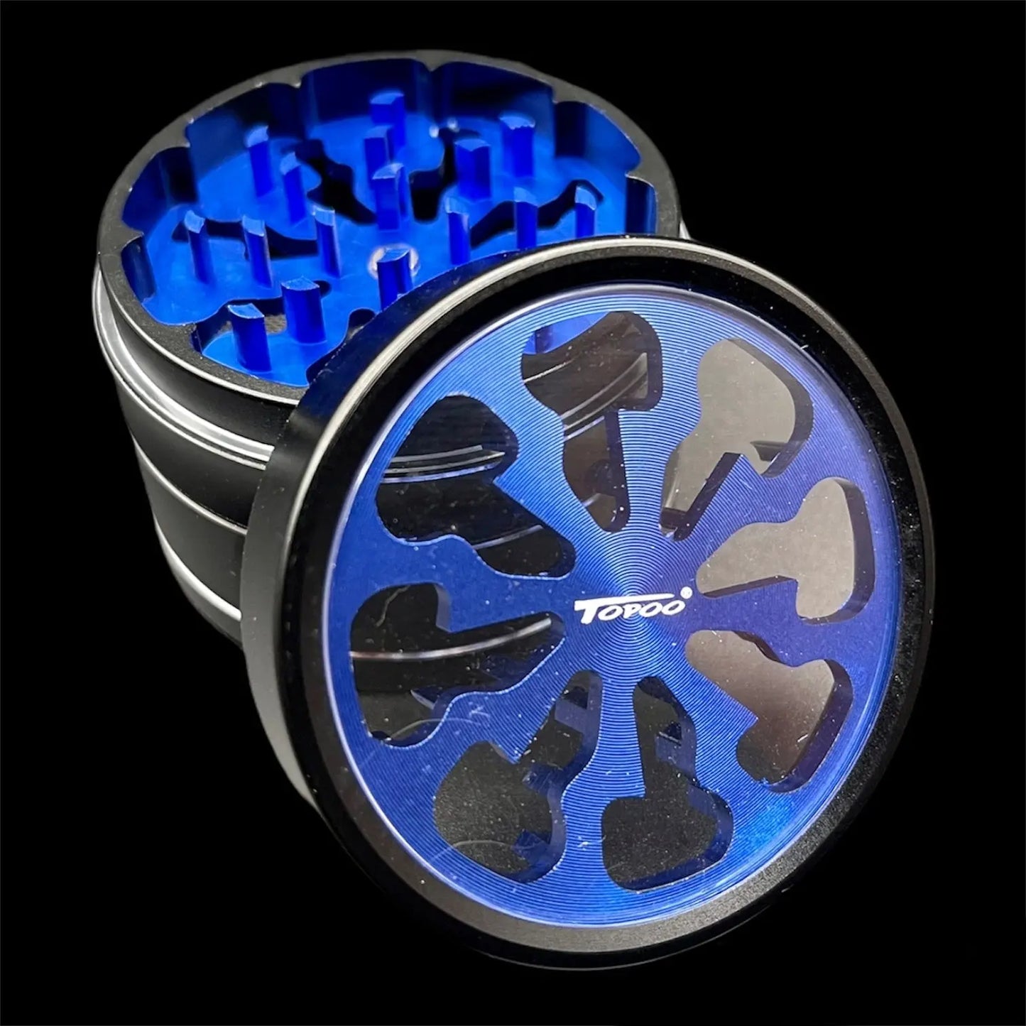 blue herb grinder