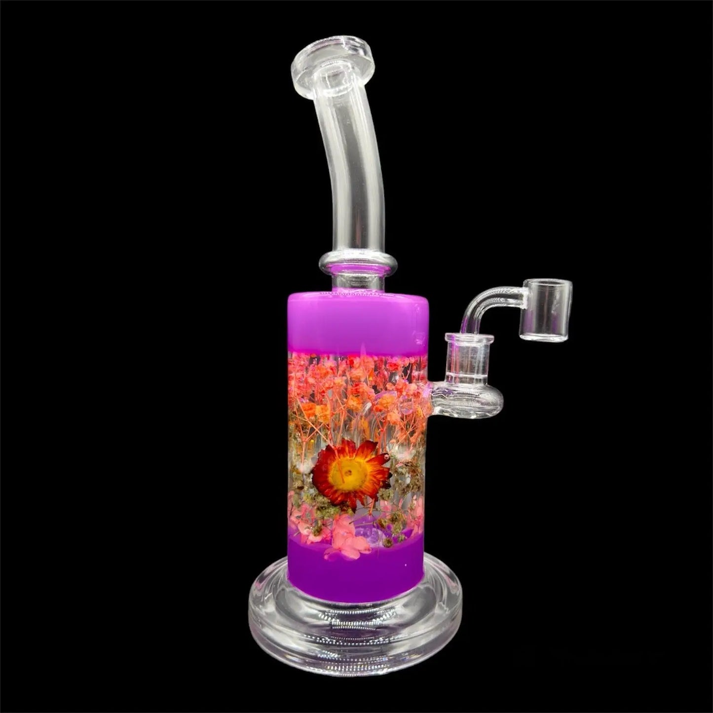 Real Plants Decorated Dab Rig bong 