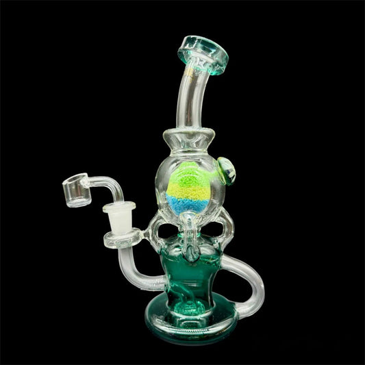 Recycler Circle Perc Rig Glow in the Dark Topoo