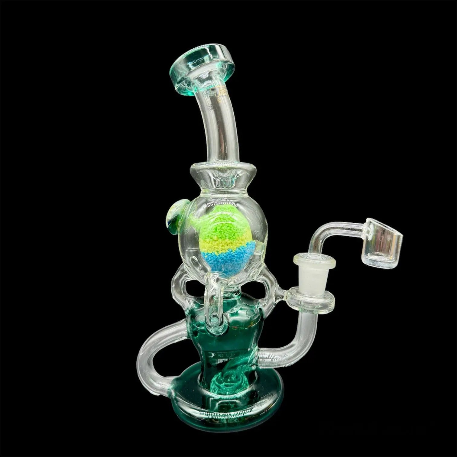 Recycler Circle Perc Rig Glow in the Dark Topoo