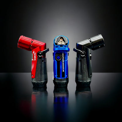 SCORCH TORCH Triple Jet Flame Butane Refillable Torch Lighter 61760 random color 