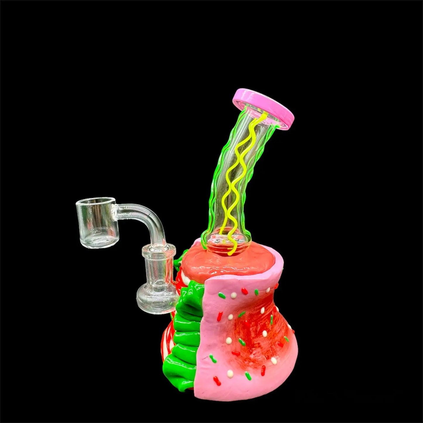 Sandwich Style Dab Rig pink color