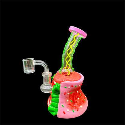 Sandwich Style Dab Rig pink color